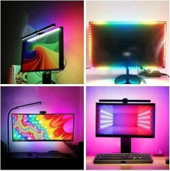 Televizyon Monitör Arkası Kumandalı Rgb Şerit Led 3 Metre - 2